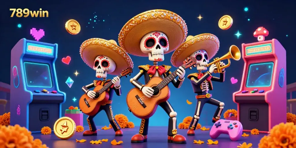 Experience the colorful mariachi band and immersive arcade elements at 789win casino.