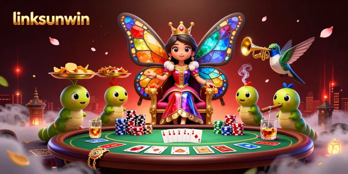Engage in thrilling gameplay with linksunwin as the enchanting butterfly queen presides over poker fortunes.