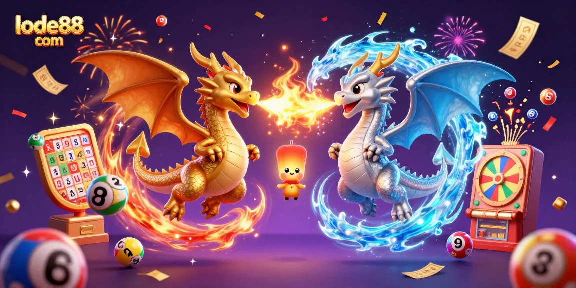 Experience thrilling games at lode88 com with vibrant dragons amidst exciting lottery elements.