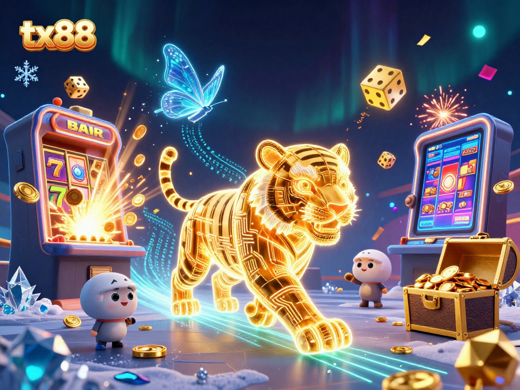 Experience tx88 online gaming with vibrant characters and dynamic casino elements.