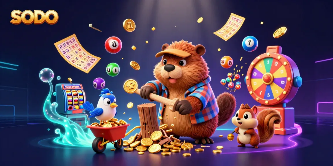 SODO offers thrilling gaming with golden coins raining from a tree, showcasing exciting lottery elements.