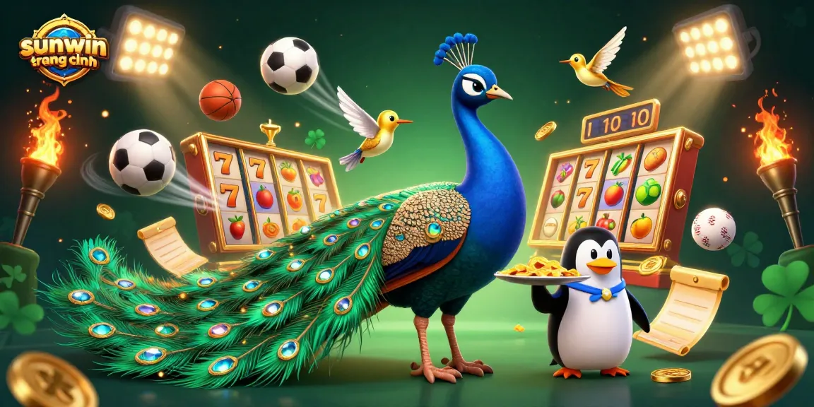 Experience thrilling slots gameplay at sunwin trang chính with vibrant characters and dynamic sports elements.