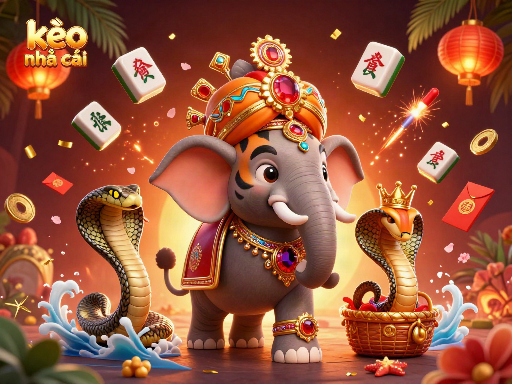 Engage in thrilling betting experiences with kèo nhà cái illustrated in a vibrant 3D casino scene.